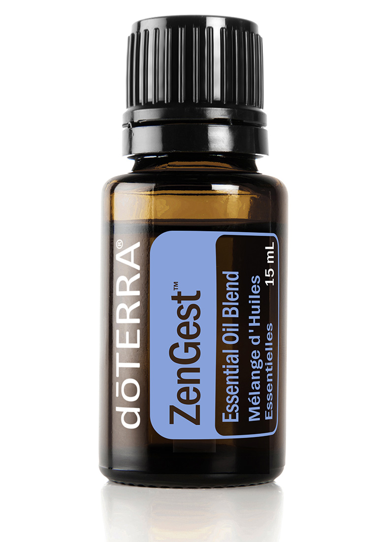 doTERRA ZenGest illóolaj- Emésztőrendszeri keverék 15 ml - A doTERRA ZenGest illóolaj emésztőrendszeri keverék nyugtató tulajdonságaival segíti a gyomorpanaszokkal járó kellemetlen tünetek enyhítését.