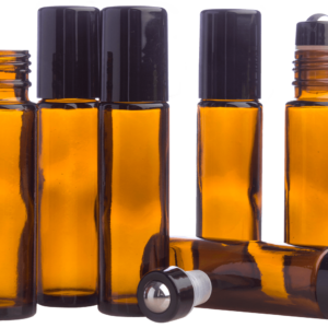 10 ml-es borostyánszínű golyós üvegek