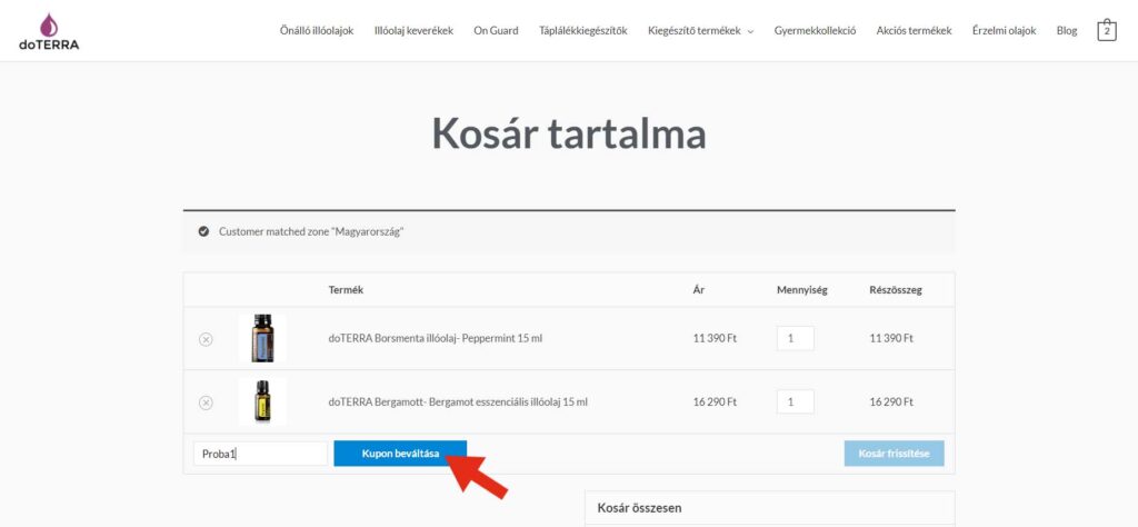 Vásárlási utalvány beváltása